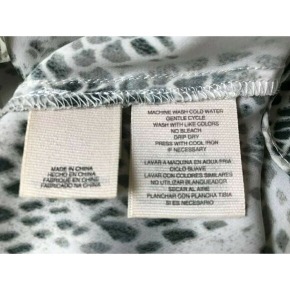 RACHEL ROY Sleeveless Blouse Snakeskin Print Size Small Asymmetrical Hem - Picture 6 of 6